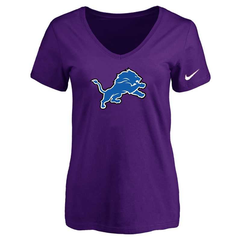 Women's Detroit Lions Purple Logo V neck T-Shirt FengYun,We sell and wholesale Women's Detroit Lions Purple Logo V neck T-Shirt FengYun on line form chian!