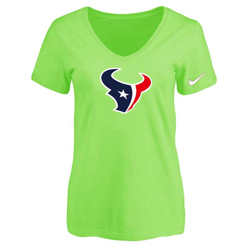 Women's Houston Texans L.Green Logo V neck T-Shirt FengYun,We sell and wholesale Women's Houston Texans L.Green Logo V neck T-Shirt FengYun on line form chian!
