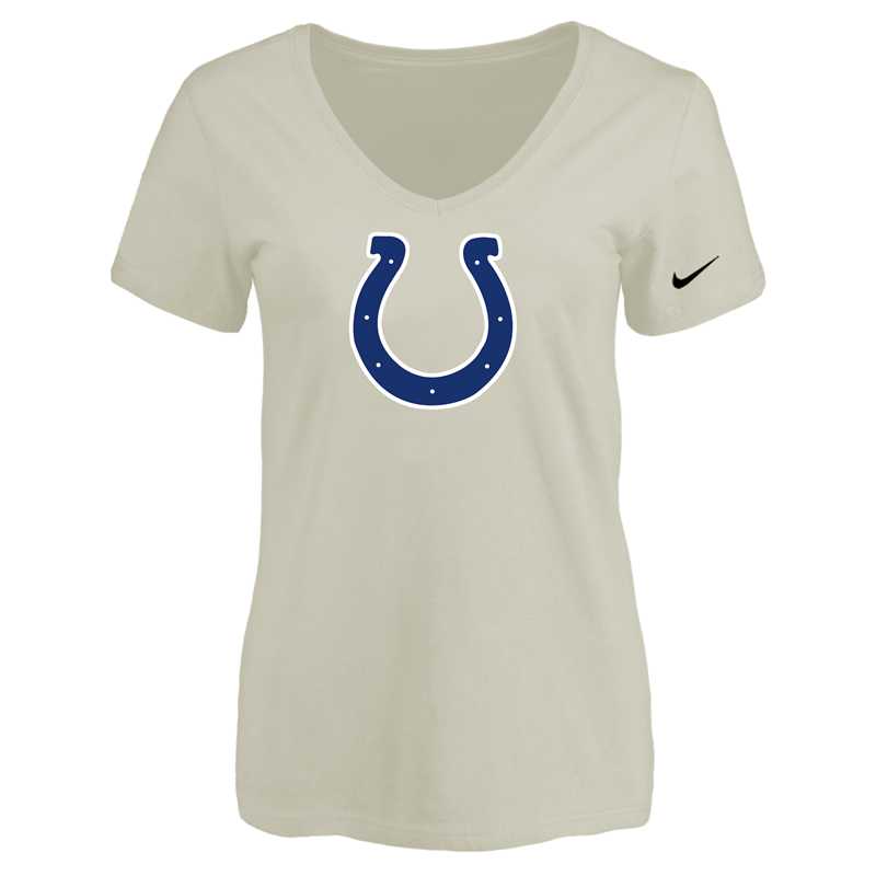 Women's Indiannapolis Colts Cream Logo V neck T-Shirt FengYun,We sell and wholesale Women's Indiannapolis Colts Cream Logo V neck T-Shirt FengYun on line form chian!
