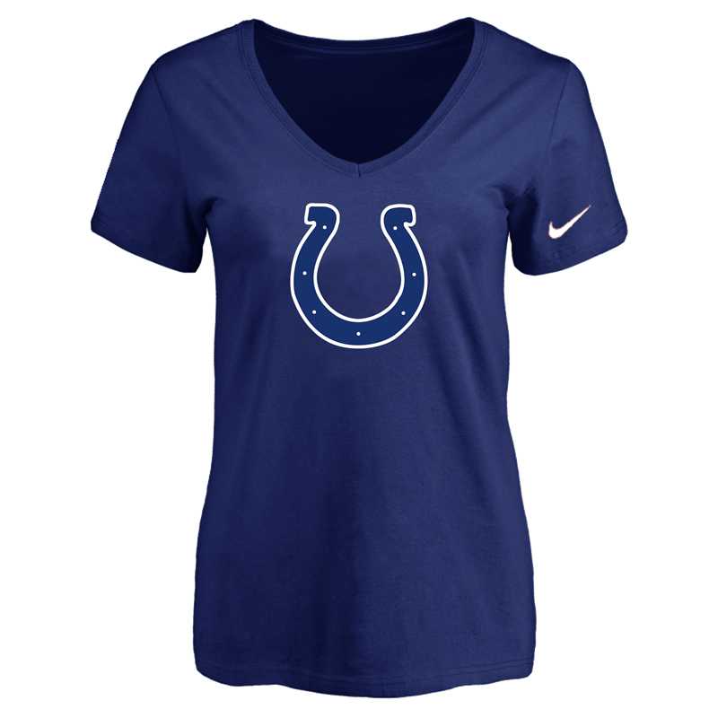 Women's Indiannapolis Colts D.Blue Logo V neck T-Shirt FengYun,We sell and wholesale Women's Indiannapolis Colts D.Blue Logo V neck T-Shirt FengYun on line form chian!