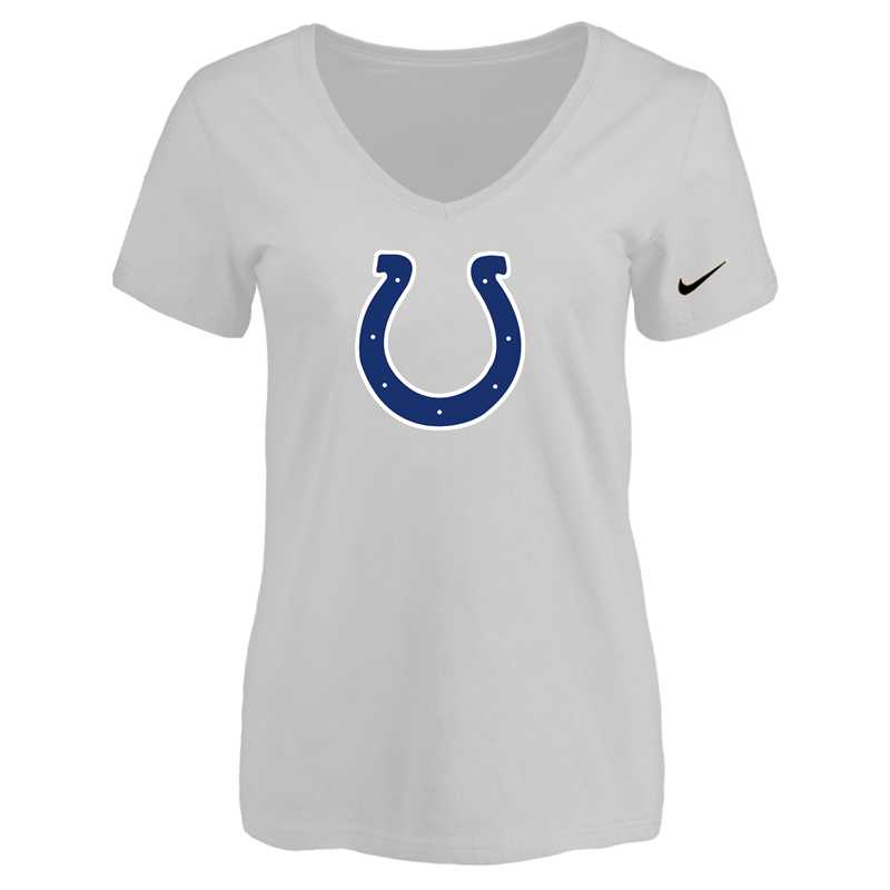Women's Indiannapolis Colts White Logo V neck T-Shirt FengYun,We sell and wholesale Women's Indiannapolis Colts White Logo V neck T-Shirt FengYun on line form chian!