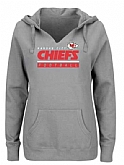 Women's Kansas City Chiefs Majestic Self-Determination Pullover Hoodie - Heather Gray FengYun,baseball caps,new era cap wholesale,wholesale hats