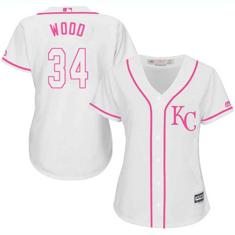 Women's Kansas City Royals #34 Travis Wood White Pink New Cool Base Jersey,We sell and wholesale Women's Kansas City Royals #34 Travis Wood White Pink New Cool Base Jersey on line form chian!