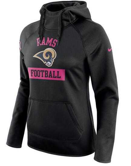Women's Los Angeles Rams Nike Breast Cancer Awareness Circuit Performance Pullover Hoodie - Black FengYun,We sell and wholesale Women's Los Angeles Rams Nike Breast Cancer Awareness Circuit Performance Pullover Hoodie - Black FengYun on line form chian!
