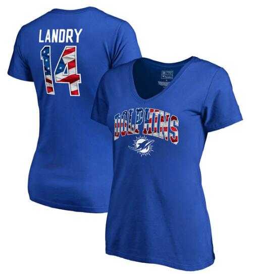 Women's Miami Dolphins #14 Jarvis Landry NFL Pro Line by Fanatics Branded Banner Wave Name & Number T Shirt Royal FengYun,We sell and wholesale Women's Miami Dolphins #14 Jarvis Landry NFL Pro Line by Fanatics Branded Banner Wave Name & Number T Shirt Royal FengYun on line form chian!