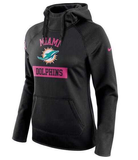 Women's Miami Dolphins Nike Breast Cancer Awareness Circuit Performance Pullover Hoodie - Black FengYun,We sell and wholesale Women's Miami Dolphins Nike Breast Cancer Awareness Circuit Performance Pullover Hoodie - Black FengYun on line form chian!