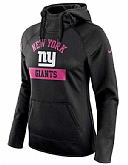 Women's New York Giants Nike Breast Cancer Awareness Circuit Performance Pullover Hoodie - Black FengYun,baseball caps,new era cap wholesale,wholesale hats