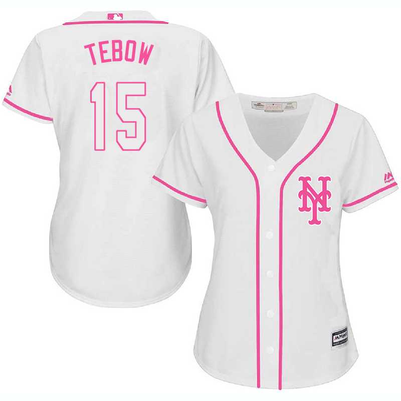 Women's New York Mets #15 Tim Tebow White Pink New Cool Base Jersey,We sell and wholesale Women's New York Mets #15 Tim Tebow White Pink New Cool Base Jersey on line form chian!