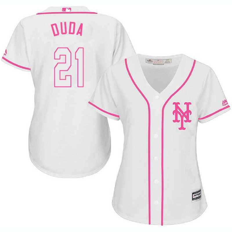 Women's New York Mets #21 Lucas Duda White Pink New Cool Base Jersey,We sell and wholesale Women's New York Mets #21 Lucas Duda White Pink New Cool Base Jersey on line form chian!