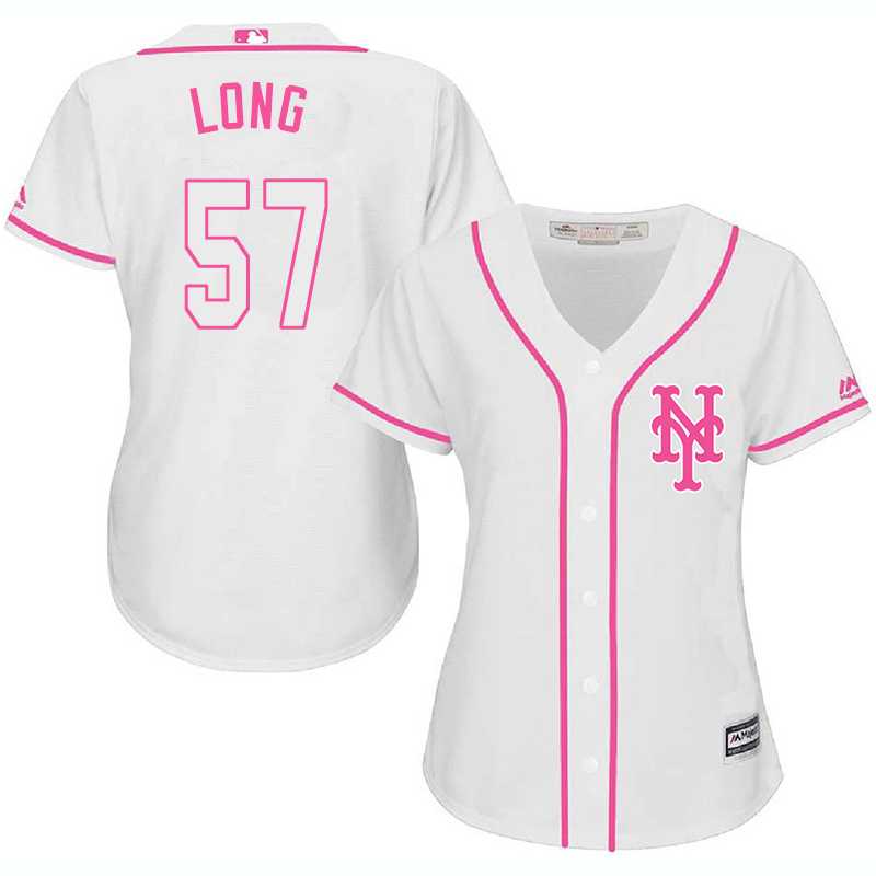 Women's New York Mets #57 Kevin Long White Pink New Cool Base Jersey,We sell and wholesale Women's New York Mets #57 Kevin Long White Pink New Cool Base Jersey on line form chian!