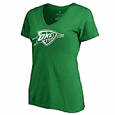 Women's Oklahoma City Thunder Fanatics Branded Kelly Green St. Patrick's Day White Logo T-Shirt FengYun,baseball caps,new era cap wholesale,wholesale hats