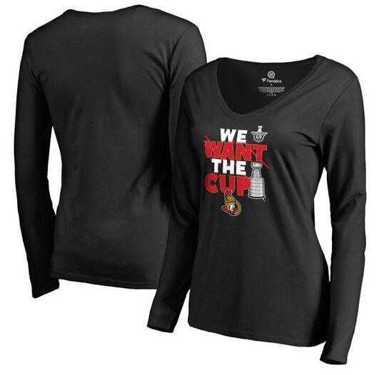 Women's Ottawa Senators Fanatics Branded 2017 NHL Stanley Cup Playoffs Participant Blue Line Long Sleeve V Neck T Shirt Black FengYun,We sell and wholesale Women's Ottawa Senators Fanatics Branded 2017 NHL Stanley Cup Playoffs Participant Blue Line Long Sleeve V Neck T Shirt Black FengYun on line form chian!