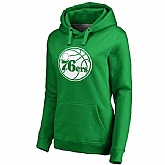 Women's Philadelphia 76ers Fanatics Branded Kelly Green St. Patrick's Day White Logo Pullover Hoodie FengYun,baseball caps,new era cap wholesale,wholesale hats