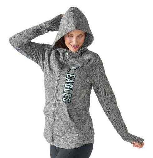 Women's Philadelphia Eagles G III 4Her by Carl Banks Recovery Full Zip Hoodie Heathered Gray FengYun,We sell and wholesale Women's Philadelphia Eagles G III 4Her by Carl Banks Recovery Full Zip Hoodie Heathered Gray FengYun on line form chian!