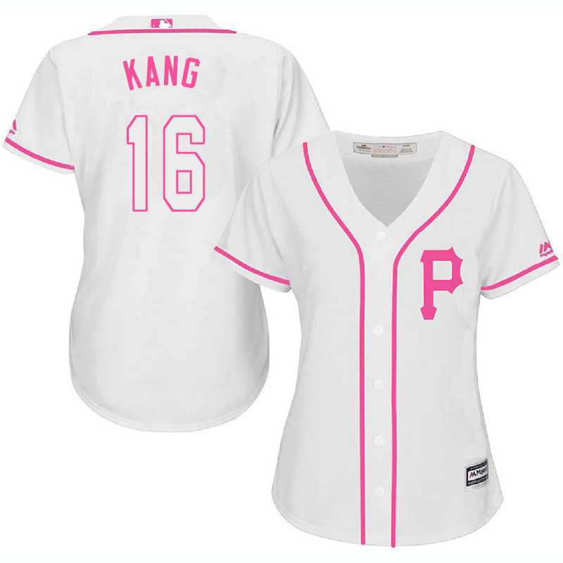Women's Pittsburgh Pirates #16 Jung Ho Kang White Pink New Cool Base Jersey,We sell and wholesale Women's Pittsburgh Pirates #16 Jung Ho Kang White Pink New Cool Base Jersey on line form chian!