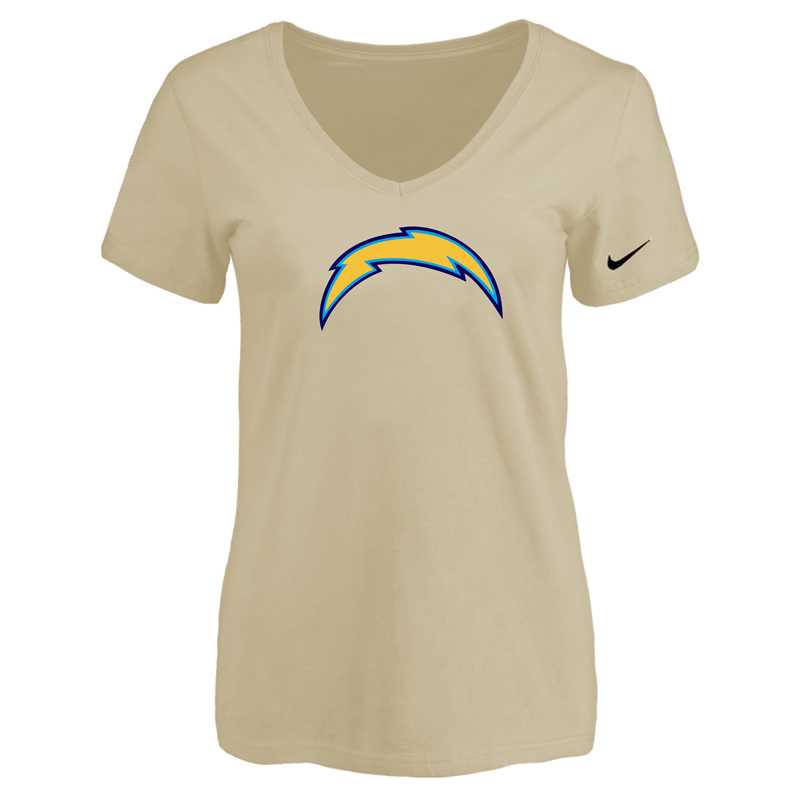 Women's San Diego Chargers Beige Logo V neck T-Shirt FengYun,We sell and wholesale Women's San Diego Chargers Beige Logo V neck T-Shirt FengYun on line form chian!