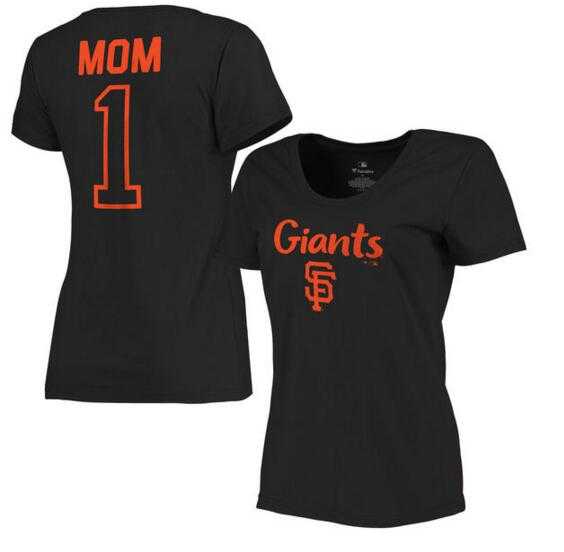 Women's San Francisco Giants 2017 Mother's Day #1 Mom Plus Size T-Shirt - Black FengYun,We sell and wholesale Women's San Francisco Giants 2017 Mother's Day #1 Mom Plus Size T-Shirt - Black FengYun on line form chian!