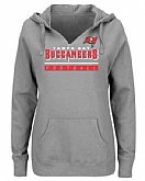 Women's Tampa Bay Buccaneers Majestic Self-Determination Pullover Hoodie - Heather Gray FengYun,baseball caps,new era cap wholesale,wholesale hats