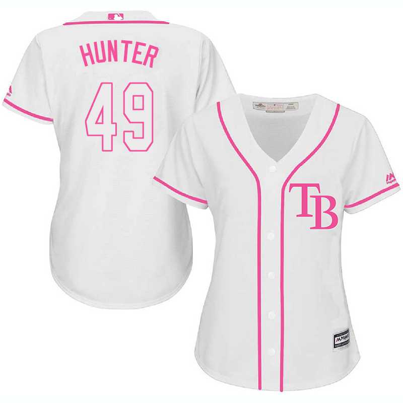 Women's Tampa Bay Rays #49 Tommy Hunter White Pink New Cool Base Jersey,We sell and wholesale Women's Tampa Bay Rays #49 Tommy Hunter White Pink New Cool Base Jersey on line form chian!