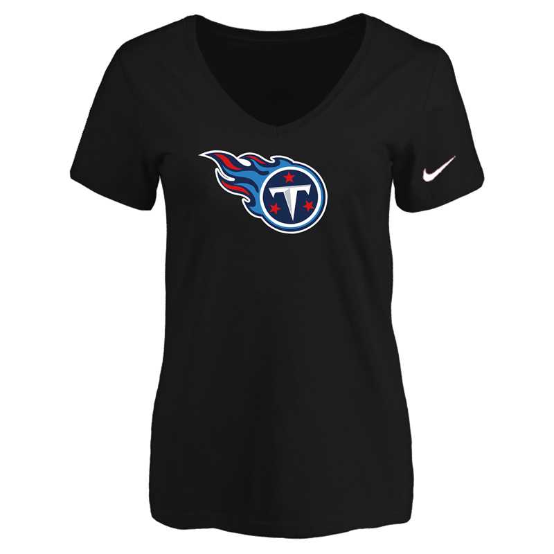Women's Tennessee Titans Black Logo V neck T-Shirt FengYun,We sell and wholesale Women's Tennessee Titans Black Logo V neck T-Shirt FengYun on line form chian!