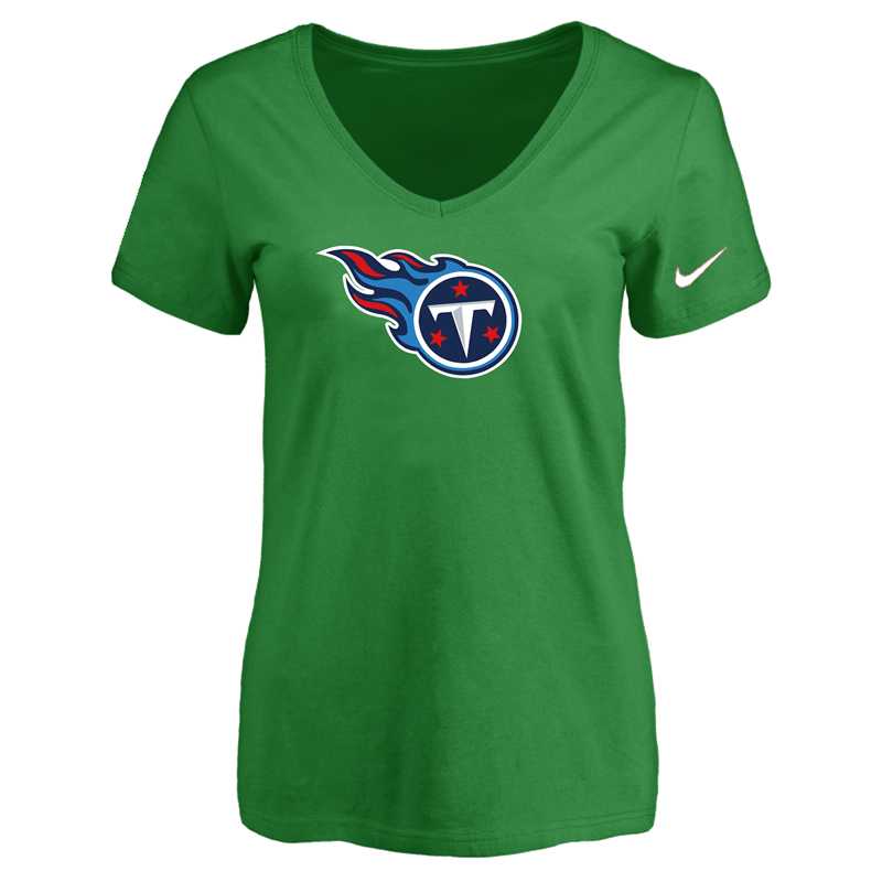 Women's Tennessee Titans D.Green Logo V neck T-Shirt FengYun,We sell and wholesale Women's Tennessee Titans D.Green Logo V neck T-Shirt FengYun on line form chian!
