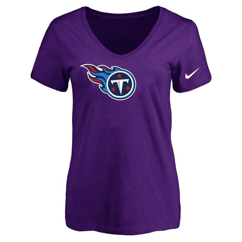 Women's Tennessee Titans Purple Logo V neck T-Shirt FengYun,We sell and wholesale Women's Tennessee Titans Purple Logo V neck T-Shirt FengYun on line form chian!