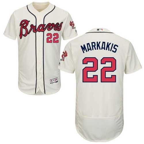 Atlanta Braves #22 Nick Markakis Cream Flexbase Stitched Jersey DingZhi,We sell and wholesale Atlanta Braves #22 Nick Markakis Cream Flexbase Stitched Jersey DingZhi on line form chian!