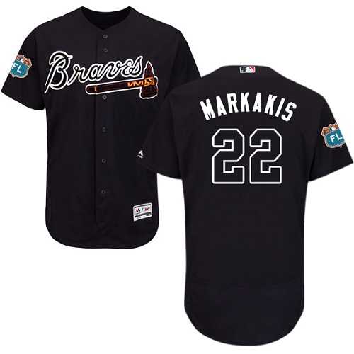 Atlanta Braves #22 Nick Markakis Navy Flexbase Stitched Jersey DingZhi,We sell and wholesale Atlanta Braves #22 Nick Markakis Navy Flexbase Stitched Jersey DingZhi on line form chian!