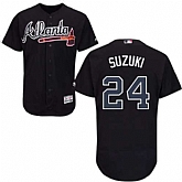 Atlanta Braves #24 Kurt Suzuki Navy Flexbase Stitched Jersey DingZhi,baseball caps,new era cap wholesale,wholesale hats