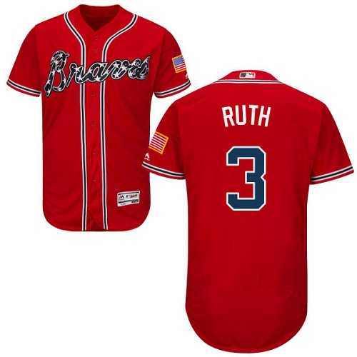 Atlanta Braves #3 Babe Ruth Red Flexbase Stitched Jersey DingZhi,We sell and wholesale Atlanta Braves #3 Babe Ruth Red Flexbase Stitched Jersey DingZhi on line form chian!