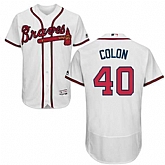 Atlanta Braves #40 Bartolo Colon White Flexbase Stitched Jersey DingZhi,baseball caps,new era cap wholesale,wholesale hats
