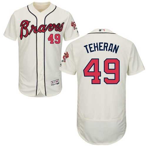 Atlanta Braves #49 Julio Teheran Cream Flexbase Stitched Jersey DingZhi,We sell and wholesale Atlanta Braves #49 Julio Teheran Cream Flexbase Stitched Jersey DingZhi on line form chian!
