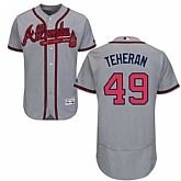 Atlanta Braves #49 Julio Teheran Gray Flexbase Stitched Jersey DingZhi,baseball caps,new era cap wholesale,wholesale hats