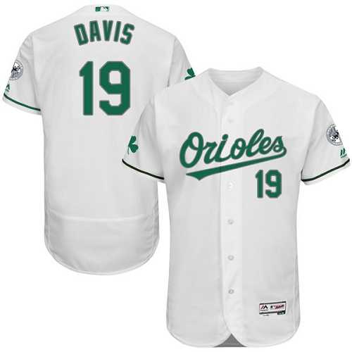 Baltimore Orioles #19 Chris Davis White St. Patrick's Day Flexbase Stitched Jersey DingZhi,We sell and wholesale Baltimore Orioles #19 Chris Davis White St. Patrick's Day Flexbase Stitched Jersey DingZhi on line form chian!