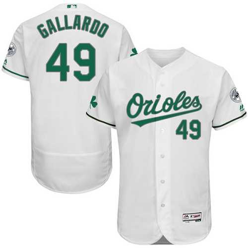 Baltimore Orioles #49 Yovani Gallardo White St. Patrick's Day Flexbase Stitched Jersey DingZhi,We sell and wholesale Baltimore Orioles #49 Yovani Gallardo White St. Patrick's Day Flexbase Stitched Jersey DingZhi on line form chian!