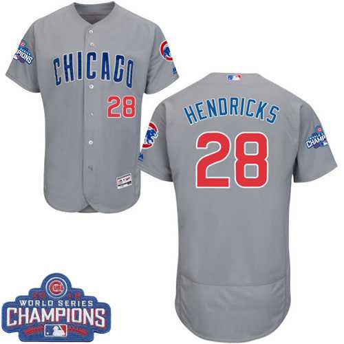 Chicago Cubs #28 Kyle Hendricks Gray 2016 World Series Champions Flexbase Stitched Jersey DingZhi,We sell and wholesale Chicago Cubs #28 Kyle Hendricks Gray 2016 World Series Champions Flexbase Stitched Jersey DingZhi on line form chian!