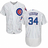 Chicago Cubs #34 Jon Lester White Flexbase Stitched Jersey DingZhi