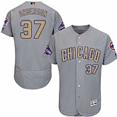 Chicago Cubs #37 Brett Anderson Gray World Series Champions Gold Program Flexbase Stitched Jersey DingZhi,baseball caps,new era cap wholesale,wholesale hats