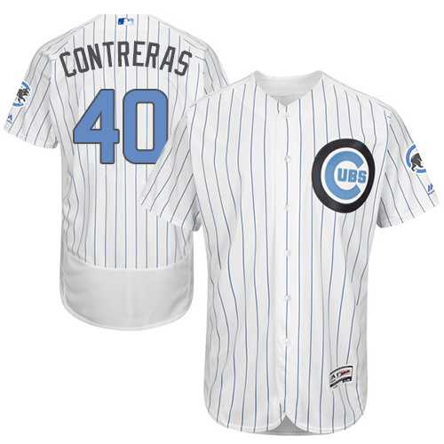 Chicago Cubs #40 Willson Contreras White Father's Day Flexbase Stitched Jersey DingZhi,We sell and wholesale Chicago Cubs #40 Willson Contreras White Father's Day Flexbase Stitched Jersey DingZhi on line form chian!