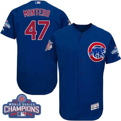 Chicago Cubs #47 Miguel Montero Blue 2016 World Series Champions Flexbase Stitched Jersey DingZhi,We sell and wholesale Chicago Cubs #47 Miguel Montero Blue 2016 World Series Champions Flexbase Stitched Jersey DingZhi on line form chian!