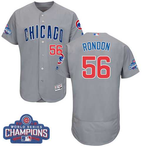 Chicago Cubs #56 Hector Rondon Gray 2016 World Series Champions Flexbase Stitched Jersey DingZhi,We sell and wholesale Chicago Cubs #56 Hector Rondon Gray 2016 World Series Champions Flexbase Stitched Jersey DingZhi on line form chian!