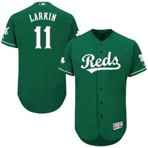 Cincinnati Reds #11 Barry Larkin Green Celtic Flexbase Stitched Jersey DingZhi,We sell and wholesale Cincinnati Reds #11 Barry Larkin Green Celtic Flexbase Stitched Jersey DingZhi on line form chian!