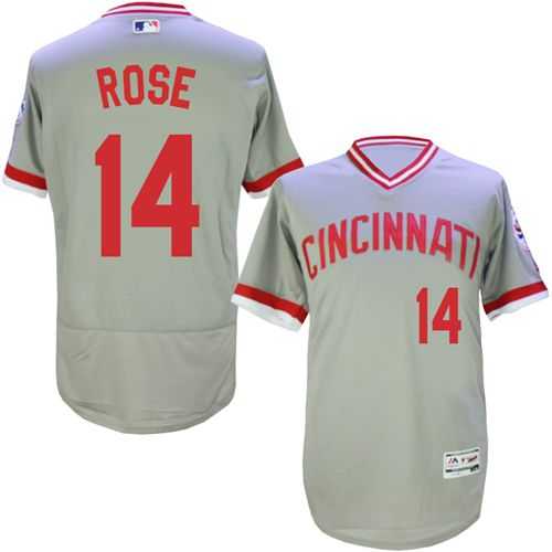 Cincinnati Reds #14 Pete Rose Gray Cooperstown Collection Flexbase Stitched Jersey DingZhi,We sell and wholesale Cincinnati Reds #14 Pete Rose Gray Cooperstown Collection Flexbase Stitched Jersey DingZhi on line form chian!