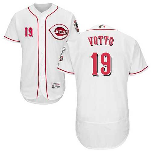 Cincinnati Reds #19 Joey Vottos White Flexbase Stitched Jersey DingZhi,We sell and wholesale Cincinnati Reds #19 Joey Vottos White Flexbase Stitched Jersey DingZhi on line form chian!