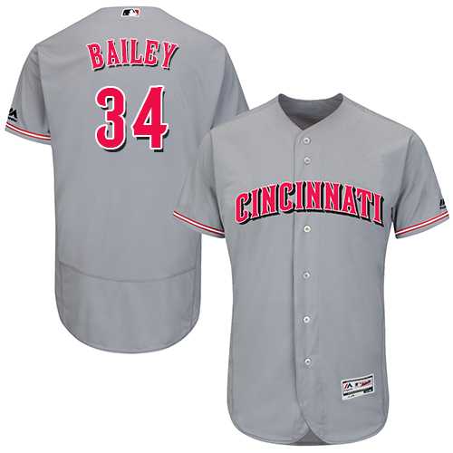 Cincinnati Reds #34 Homer Bailey Gray Flexbase Stitched Jersey DingZhi,We sell and wholesale Cincinnati Reds #34 Homer Bailey Gray Flexbase Stitched Jersey DingZhi on line form chian!