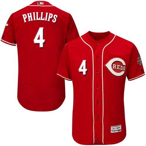 Cincinnati Reds #4 Brandon Phillips Red Flexbase Stitched Jersey DingZhi,We sell and wholesale Cincinnati Reds #4 Brandon Phillips Red Flexbase Stitched Jersey DingZhi on line form chian!