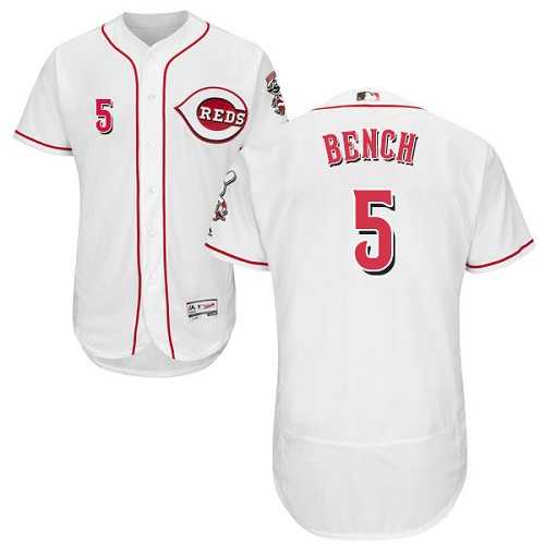 Cincinnati Reds #5 Johnny Bench White Flexbase Stitched Jersey DingZhi,We sell and wholesale Cincinnati Reds #5 Johnny Bench White Flexbase Stitched Jersey DingZhi on line form chian!