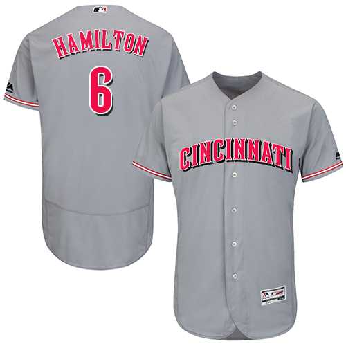 Cincinnati Reds #6 Billy Hamilton Gray Flexbase Stitched Jersey DingZhi,We sell and wholesale Cincinnati Reds #6 Billy Hamilton Gray Flexbase Stitched Jersey DingZhi on line form chian!