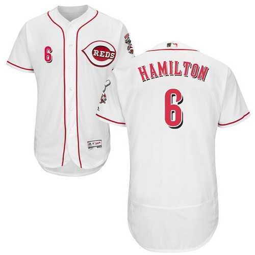 Cincinnati Reds #6 Billy Hamilton White Flexbase Stitched Jersey DingZhi,We sell and wholesale Cincinnati Reds #6 Billy Hamilton White Flexbase Stitched Jersey DingZhi on line form chian!