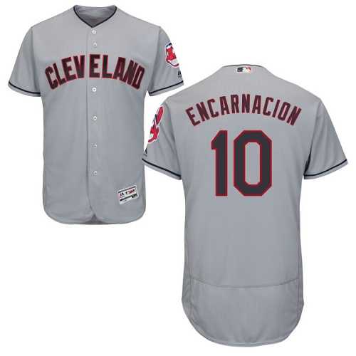 Cleveland Indians #10 Edwin Encarnacion Gray Flexbase Stitched Jersey DingZhi,We sell and wholesale Cleveland Indians #10 Edwin Encarnacion Gray Flexbase Stitched Jersey DingZhi on line form chian!